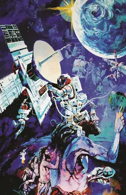Epcot Spaceship Earth Mural Poster Print 11x17 Our Shared Story Caveman Spaceman • $16.19