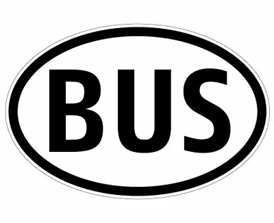 VW BUS Oval 7 X 4 Bumper Sticker Decal 109003 • $15.95
