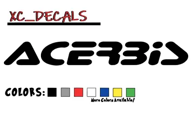 Acerbis (x2) Pair Vinyl Decal Sticker Logo Motocross ATV Dirt Bike Guards • $4.75
