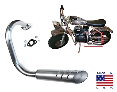 Mini Bike Custom Exhaust Header Pipe For Predator 212cc Honda GX160 & GX200 • $84.80