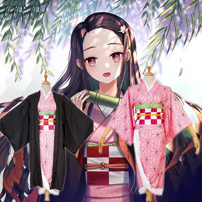 $11.99 • Buy Demon Slayer: Kimetsu No Yaiba Nezuko Kamado Cosplay Kimono Halloween Costume US