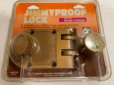 KABS ILCO Jimmy Proof Lock Deadbolt Double Cylinder KW1 Surface Mount Interlock • $29.99