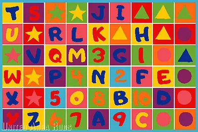 3x5 Educational Area Rug  ABC Kids School Time Numbers & Letters School Time NEW • $59.99