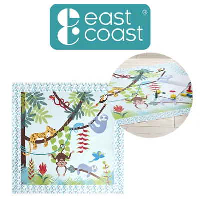 £15.09 • Buy East Coast Nursery Kids High Chair/Crafts Waterproof Splash Mat Tropical Friends