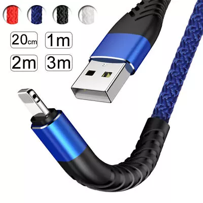 Heavy Duty Fast Charge USB Charger Cable For IPhone 13 11 12 8 7 6 5 Lead 2M 3M • $9.18