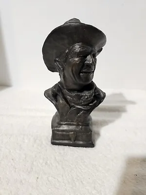 John Duke Wayne American Hero 8.5  Bust Sculpture By Billy Burns • $22