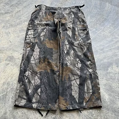 VTG Ranger Camo Hunting Cargo Pants Y2K Baggy 11” Opening - 36 X 30 • $0.99