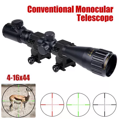 RangeFinder 4-16x44 Hunting Rifle Scope Red Green Illuminated Mil-Dot Reticle • $52.99