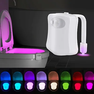 16 Color Changing Toilet Night Light Sensor Seat Lamp Motion Activated LED Light • $5.50