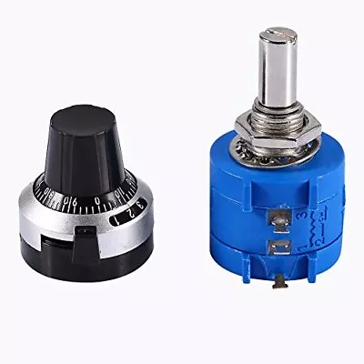 10K Potentiometer 10 Turn Rotary Taper Potentiometer 2W Wire Wound Multi Turn... • $14.11