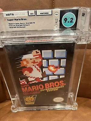 NES Super Mario Bros. CIB WATA 9.2 Complete In Box Near Mint (Nintendo NES 1985) • $2250