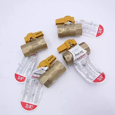 (Lot Of 4) 110-224C Gas Ball Valve Quarter Turn Brass 3/4-In Female Threaded NPT • $29.99