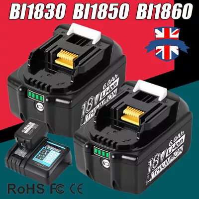 For Makita 18V 6.0Ah LXT Lithium Ion Battery Or Charger BL1860B BL1830 BL1850 US • $18.99