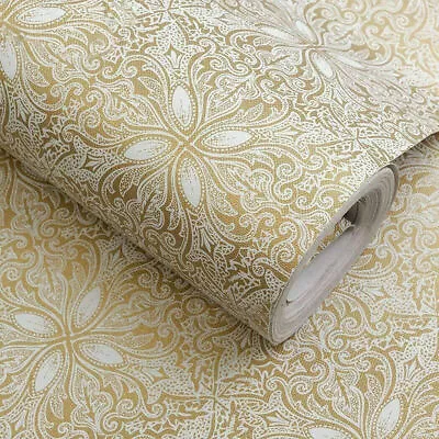 Gold Flower Self Adhesive Wallpaper Decor Peel And Stick Contact Paper PVC Roll • $9.99