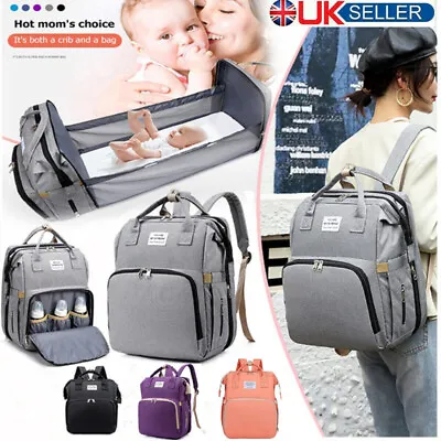 £12.85 • Buy Multi-Function Baby Diaper Backpack Baby Folding Bed Nappy Mummy Changing Bag UK