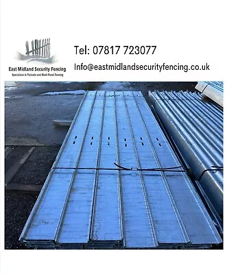 Steel Palisade Security Fencing Posts For 1.8m In Galvanised Finish • £39