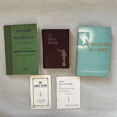 Lot Of 3 Vtg (1950s & 1960s) LDS Mormon Books Apostasy Marvelous Work Wonder • $13