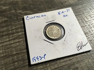 1943 P Curacao 10c Ten Cents Silver Coin KM# 37 # 2749s 🇨🇼 • $44.99
