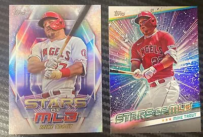 2023 & 2024 Topps MIKE TROUT Stars Of MLB Refractor Both #SMLB-2 • $1.99