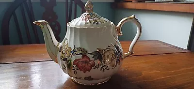 Sadler England  Vintage Teapot With Flowers Gold Trim Fantastic Condition  • £15