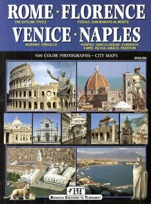 Rome : Florence : Venice : Naples 500 Colour Photographs City Maps : English Edi • £3.49