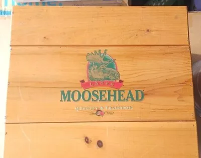 Vintage Moosehead Lager Crate Beer Cooler + Stein Cooler 1970's RARE Breweriana • $47.77