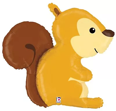 XL 36  Squirrel Woodland Critter Mylar Foil Balloon Super Shape Party Decoration • $6.99