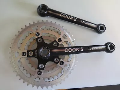 Vintage Cook Brothers Racing Crankset With 463626 Chain Rings • $375