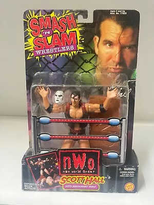 WWF WCW Smash N Slam Wrestlers NWO Scott Hall 7” With Breakaway Table Toy Biz • $110