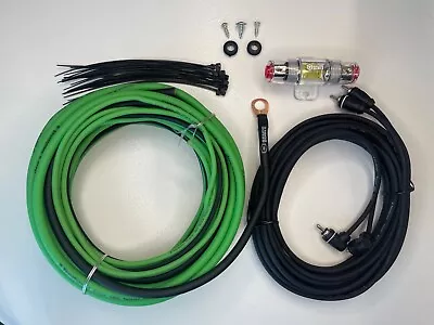 Soundqubed 8 Gauge Amplifier Wiring Kit - CCA Amp Kit - Green/Black • $18.95