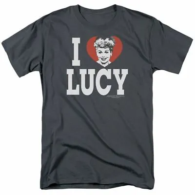 I Love Lucy I Love Lucy Logo T Shirt Mens Licensed Classic TV Show Charcoal • $17.49