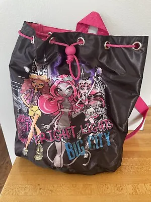 Monster High Mattel Fright Lights Big City Satin Tote Backpack NWT New! Original • $11.99