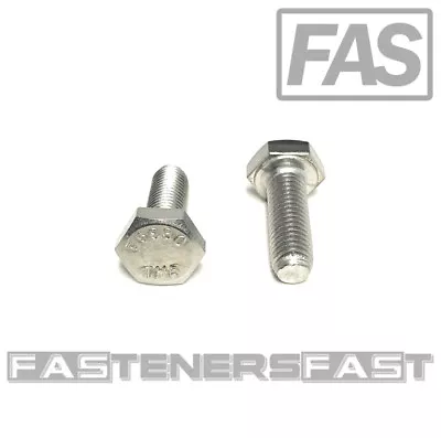 (25) 1/4-28x3/4 Stainless Steel Hex Cap Screws FT Hex Bolts (UNF) FINE THREAD • $11.35