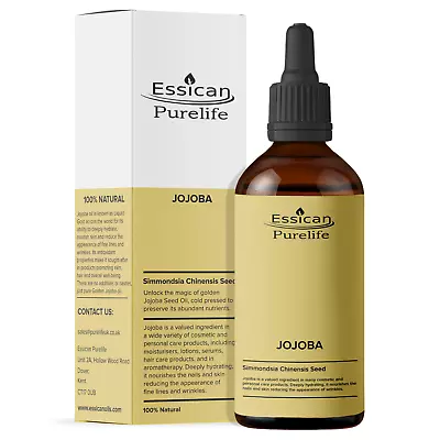 Premium Jojoba Oil 100ml Cold Pressed 100% Pure Pharmaceutical & Cosmetic Grade • £9.95