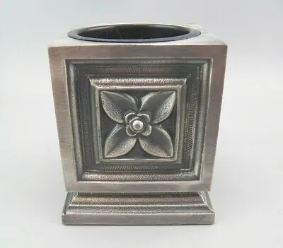 VTG Mason Candlelight Co. 3  Dia. Pillar Candle Holder Polished Cast Iron GUC • $8.95