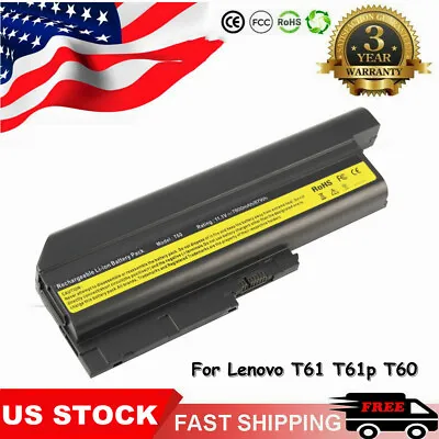 Battery For IBM Lenovo Thinkpad T60 T61 R60 R61 R500 T500 W500 R61e R61i 6/9cell • $14.99