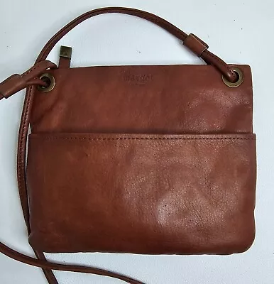 Margot New York Women's Brown Leather Zipper Crossbody / Shoulder Bag Purse • $22.99