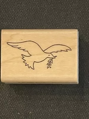 A Muse Rubber Stamp Soaring Dove 2-2150D Christmas Peace 1.75 X 1.25  • $5.14