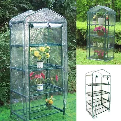 4 Tier Mini Greenhouse Replacement Cover PVC Plastic Transparent UK • £9.99