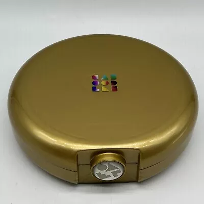 GOLD CABOODLES Round Make Up Cosmetic CASE Compact Style W Mirror Vintage Retro • $19.99