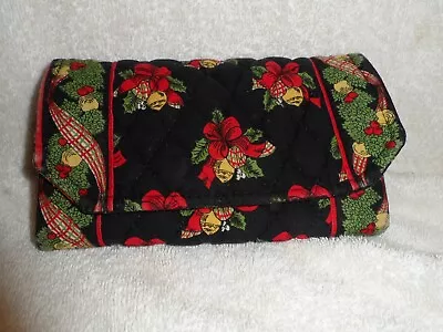 Vera Bradley Strap Wallet In Retired Hens And Holly Christmas Pattern  (B) • $36