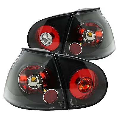 $104.99 • Buy Black Fits 2006-2009 Volkswagen Golf Gti Mk5 Tail Lights Brake Lamps Left+Right