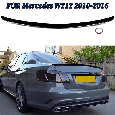 Gloss Black Rear Trunk Spoiler Lip For Mercedes Benz W212 E250 E350 AMG 2010-16 • $77.59