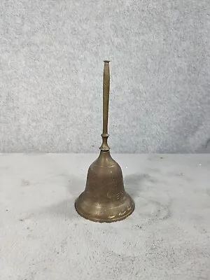 Vintage Brass Hand Bell With Thin Handle India 4  Tall • $15.98