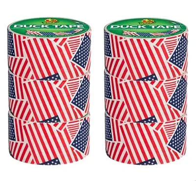 Duck # 283046 Flag Pattern Printed Duct Tape 1.88  X 10 Yds -Case 6 Rolls • $33