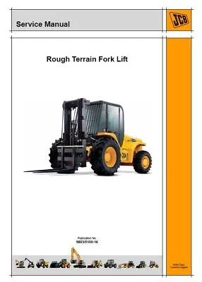 JCB 926 930 940 Rough Terrain Forklift And Service Repair Manual CD Engine • $29.95