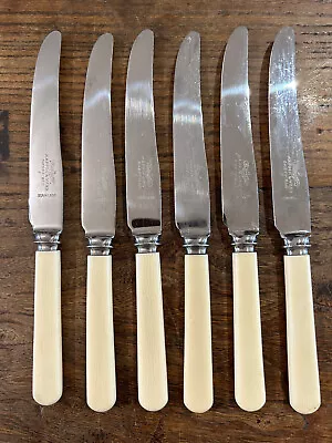 MAPPIN & WEBB SHEFFIELD Stainless Steel 6 X Knives 21cm High • £25