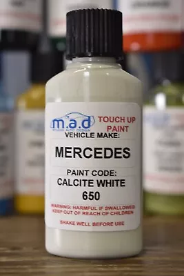 Mercedes Benz Calcite White 650 9650 Touch Up Kit Bottle Brush Repair Paint Chip • $15.79