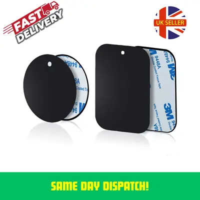 Magnetic Car Phone Holder Replacement Plates Mobile Spare Metal Plate Sticky Pad • £1.99