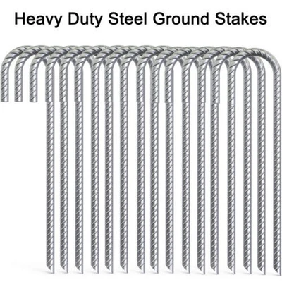 £13.59 • Buy 12  Heavy Duty Tent Pegs J Ground Steel Stakes Marquee Gazebo Galvanized Anchors